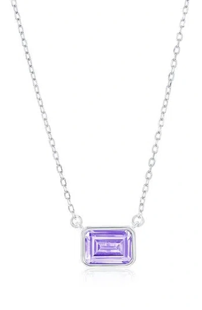 Simona Birthstone Cubic Zirconia Pendant Necklace In Gold