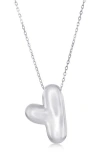 Simona Bubble Initial Pendant Necklace