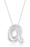 Simona Bubble Initial Pendant Necklace