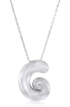 Simona Bubble Initial Pendant Necklace