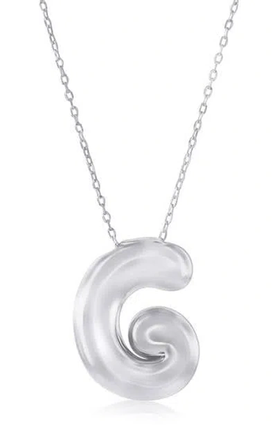 Simona Bubble Initial Pendant Necklace