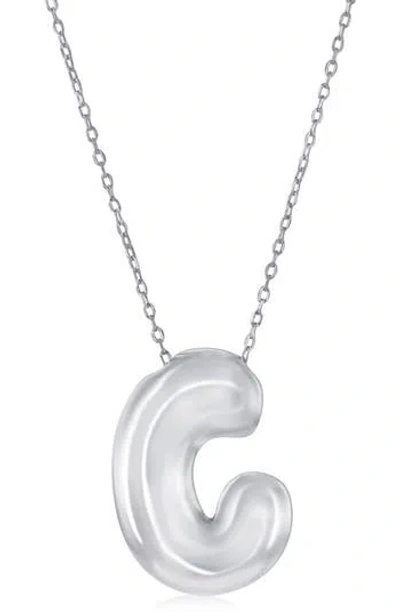 Simona Bubble Initial Pendant Necklace