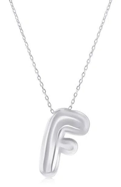 Simona Bubble Initial Pendant Necklace