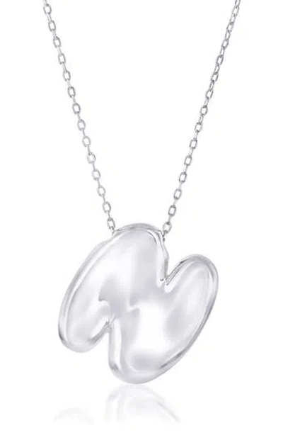 Simona Bubble Initial Pendant Necklace