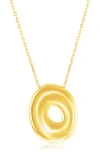 Simona Bubble Initial Pendant Necklace In Gold