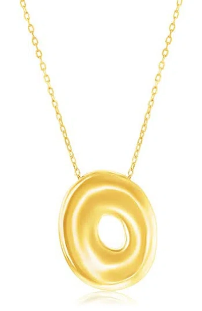 Simona Bubble Initial Pendant Necklace In Gold