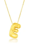 Simona Bubble Initial Pendant Necklace In Gold