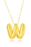Simona Bubble Initial Pendant Necklace In Gold