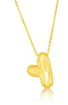 Simona Bubble Initial Pendant Necklace In Gold