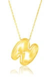 Simona Bubble Initial Pendant Necklace In Gold