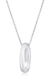 Simona Bubble Initial Pendant Necklace In Silver