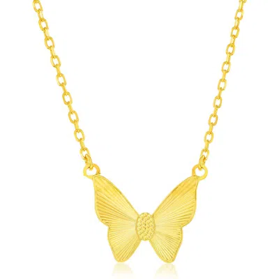 Simona Butterfly Pendant Necklace In Gold