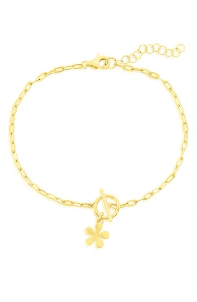 Simona Charm Bracelet In Gold Flower