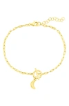 Simona Charm Bracelet In Gold Moon
