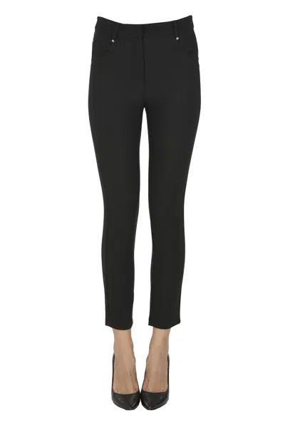 Simona Corsellini 5 Pockets Style Slim Fit Trousers In Black