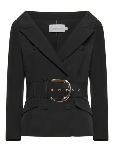 Simona Corsellini Cabanjacke Mit Gürtel In Black
