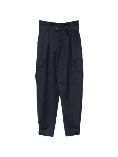 Simona Corsellini Belted-waist Trousers In Blue