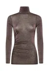 Simona Corsellini Body Fit Woman  In Lurex In Brown