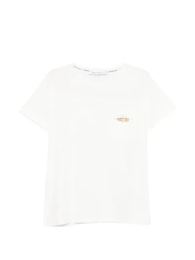 Simona Corsellini Chain Link-detail T-shirt In White