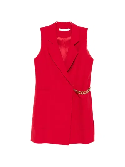 Simona Corsellini Chain-link Mini Dress In Red