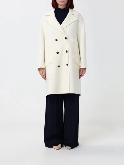 Simona Corsellini Coat Woman Color Ivory In Neutral