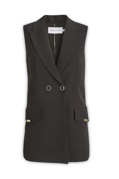 Simona Corsellini Sleeveless Blazer In Brown