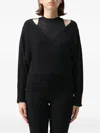 Simona Corsellini Cut-out Embellished Sweater In Black