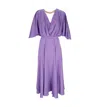 Simona Corsellini Deep V-neck Midi Dress In Purple