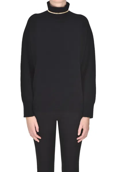 Simona Corsellini Detachable Necklace Pullover In Black