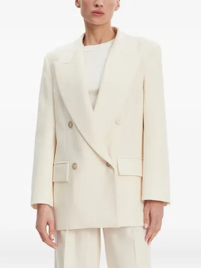 Simona Corsellini Double-breasted Blazer In White