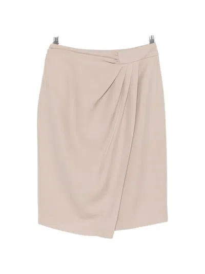 Simona Corsellini Draped Wrap-style Mini Skirt In Neutral