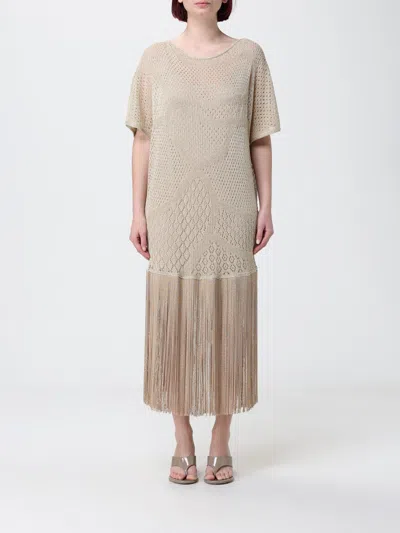 Simona Corsellini Dress Woman In Gold