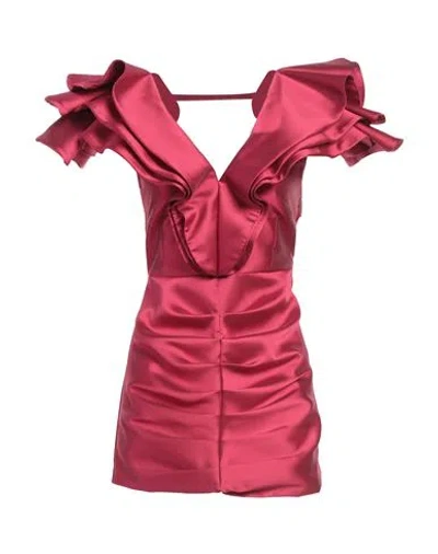 Simona Corsellini Edizione Limitata Woman Mini Dress Fuchsia Size 4 Polyester In Red