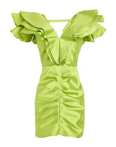 Simona Corsellini Edizione Limitata Woman Mini Dress Lime Green Size 4 Polyester