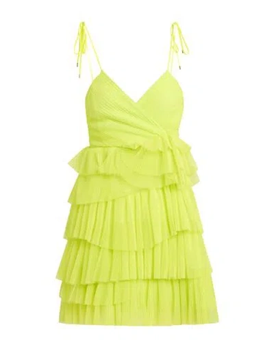 Simona Corsellini Edizione Limitata Woman Mini Dress Lime Green Size 8 Polyamide