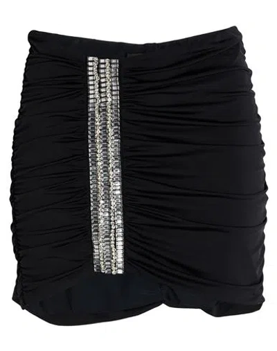 Simona Corsellini Edizione Limitata Woman Mini Skirt Black Size 8 Polyester, Elastane