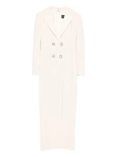 Simona Corsellini Embellished Split Dress In Neutral