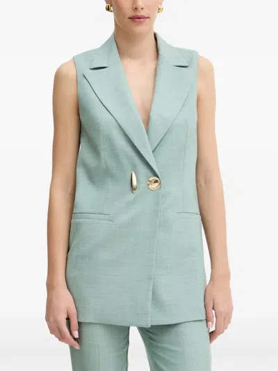 Simona Corsellini Embellished-button Waistcoat In Blue