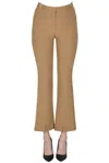Simona Corsellini Flared Leg Trousers In Camel
