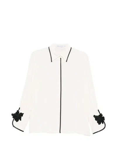 Simona Corsellini Floral-appliqué Blouse In White