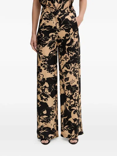 Simona Corsellini Floral-print Palazzo Pants In Neutral