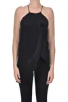 Simona Corsellini Fringed Crepè Top