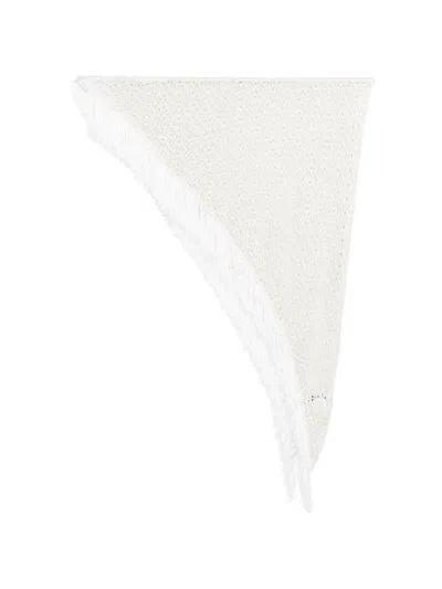 Simona Corsellini Fringe-trimmed Open-knit Scarf", "product_description": "- Cream- Open-knit Construction- Fringe Tri In Neutral