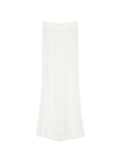 Simona Corsellini Front-slit Trousers In White