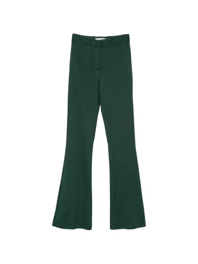 Simona Corsellini High-waisted Flared Trousers In Green