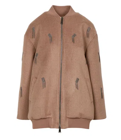 Simona Corsellini Jackets Beige In Brown