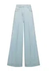 Simona Corsellini Jeans Woman  Leg Wide In Sky Blue