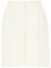 Simona Corsellini Logo-plaque Shorts In Neutrals