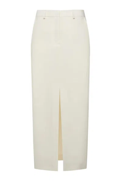 SIMONA CORSELLINI MIDI SKIRT WITH FRONT SLIT