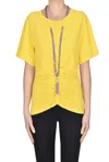 Simona Corsellini Neckline T-shirt In Yellow